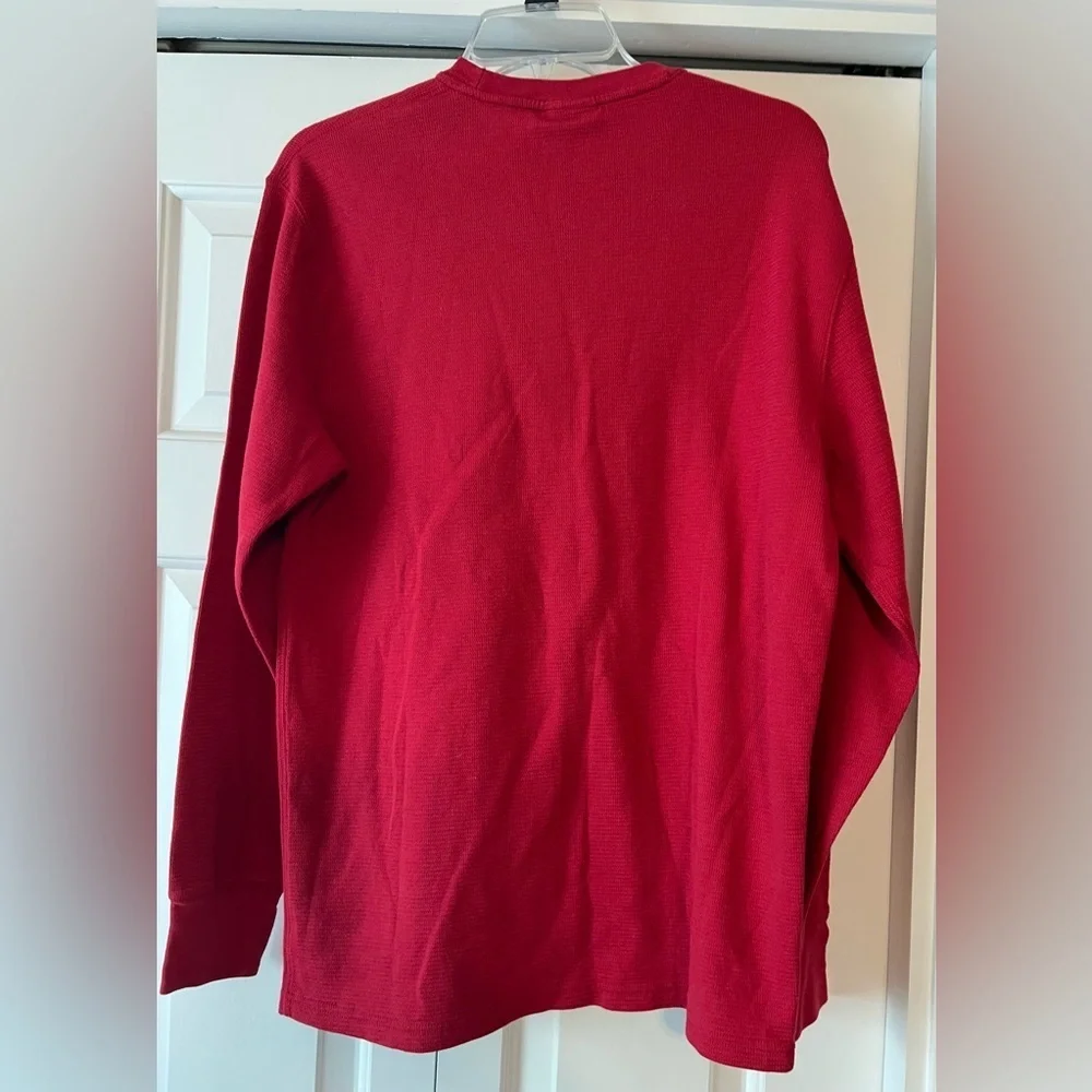 Polo Ralph Lauren Men's Red Thermal Waffle Knit Sleep Shirt EUC L #1674